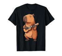 Capybara Playing Ukulele Musician Cute Graphic Kids Boys T-Shirt