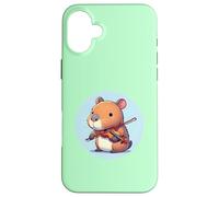 Capybara Playing Violin Case for iPhone 16 Plus