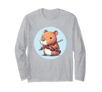 Capybara Playing Violin Long Sleeve T-Shirt