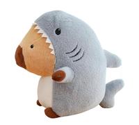 Capybara Plush - 13.7in Reversible Shark Style, Kawaii Design Stuffed Animal Cushion | Premium Soft Fabric Decorative Pillow With Hidden Double Face Feature, Enhances Interior Aesthetic A