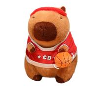 Capybara Plush - 23cm Cute Soft Wearing Basketball Uniform Cartoon Doll | Cute Capybara Plush,for Kids Girls Nursery Cars Tables Home Offices Cafes Bookstores Sofas Bookshelves Display Beds