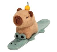 Capybara Plush Bracelets, Pop Bracelets - Animal Bracelets Cute Capybara Plush Toy,Animal Slap Bracelet, Stuff for Bikes, Backpacks, Boys Chairs, Girls Strollers, Se référer au descriptif, PP cotton