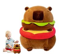 Capybara | Plush Burger Capybara Animal | Stuffed Figure Soft Cuddly Sofa Decoration, Cute Stuffed Animal Plush Toy for Kids