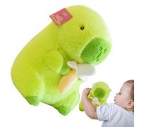 Capybara Plush - Cute Green Cartoon for Soft and Adorable Design with Kids Adults, Funny Stuffed Animal Toy for Living Room Decoration, Bedroom Comfort Gift Giving