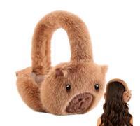 Capybara Plush Ear Muffs Kids, Cute Capybara Plush Winter Earmuffs, Soft Warm Cartoon Muffs For Boys Girls Outdoor