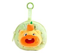 Capybara Plush Keychain Earphone & Coin Wallet, Portable Backpack Charm for Students Travel Accessory Wallet Earphone Pouches, Green, Mass Beauty
