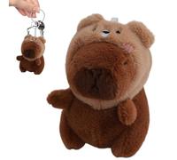 Capybara Plush Keychain, Plush Pendant - Plush Realistic Capybara Plush Bag Charm | Portable Plush Animal Keychain, Cute Keychain for Handbag, Wallet, Car Key, Backpack Stuffed Toy Decoration, ,