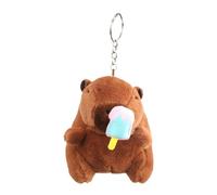 Capybara Plush Keychain - Realistic Stuffed Animal Toy Keyring | Backpack & Bag Pendant Decor