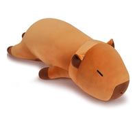 Capybara Plush Large Capybara Toys Stuffed Animals Soft Toy Kawaii Plushie Anime Pillow Cuddly Toys Cushion Doll Cute Plush Simulation Stuffed Capybara 29.9 inch Hugging Pillow for Unisex Gift