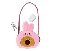 Capybara Plush Purse, Plush Shoulder Bag, Cartoon Animal Purse | Funny Adjustable Plush Bag, Animal Shaped Coin Purse for Kids, pink, see description, See description