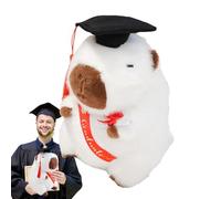 Capybara Plush Small,2025 Lovely Capybara Graduation Decorations Plush | Huggable Animal With Doctoral Hat Memorable Souvenir For Kindergarten Middle School Ceremony