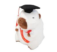 Capybara Plush Small - 2025 Stuffed Capybara Doll - Hugging Doll Doctoral Hat Animal Memorable Souvenir For College Teacher Appreciation