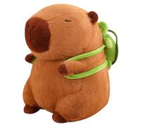 Capybara Plush Toy, 25 CM Plush Pillow Capybara Teddy with Turtle Backpack, Capybaras Stuffed Animal Plushs Toy,Capybaras Teddy Plushs Toys,Hugging Pillow for Kids Animal Lovers Birthday Christmas
