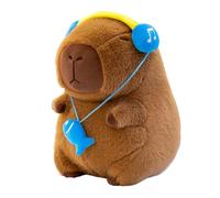 Capybara Plush Toy 35cm - Capybara Plush Toy with Headphones Ugly and Cute Doll Pillow Cute Capybara Toy Gift for Kids and Adults