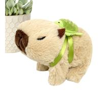 Capybara Plush Toy - 5.91 Inches Electric Walking | Interactive Animal Plush - Soft Stuffed Capybara With Turtles Backpack 125g Battery Powered Fun Birthday For Kids