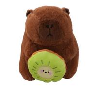 Capybara Plush Toy - Cute Cuddle Hanger, Plush Plush Toy with Fruit Holding Design, Mini Doll Accessory, Portable Ornament | Decorative Companion for Bag/Keys/Car/Bedroom/Bu