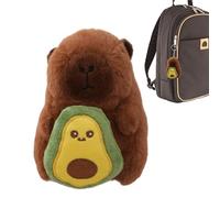 Capybara Plush Toy - Cute Stuffed Animal Keychain Pendant, Soft with Fruit Holding Design, Mini Doll Accessory, Portable Ornament | Decorative Companion for Bag Keys Car Bedroom Desk