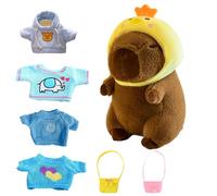 Capybara Plush Toy - Dress Up Stuffed Doll, Cute Capybara plushis, Soft Costume Figure | Long Lasting Creatives Capybaras Plush with Clothes Accessories for Kids Fall Winter Play Collectible