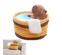 Capybara Plush Toy - Guinea Pig Plush Toy, Bathing Water Pig 25cm | Cute Decorative Animal Doll for Girls, Kids and Adults, Cuddly Pillow for Bedroom, Desk, Office, Travel