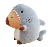 Capybara Plush Toy, Reversible Shark Cushion, 13.7 Inches Cartoon Pillow with Soft Feature, Stuffed Animal Figure, Craft Ornament with Aesthetic Design, Decorative Supplies for Home, Desktops, Book