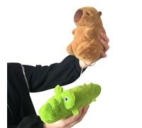 Capybara Plush Toy Ride Crocodile Kapibara Pillow Stuffed Capybara Animal Doll Super Soft Stuffed Toy Capybara Gift Kapibara Doll Plush Toys Pillow Puffer Fish Pendant Rag Doll Birthday Gift 25cm