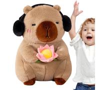 Capybara Plush Toy - Soft Animal Cushion Pillow, Adorable Capybara Doll Figure 9.8 Inch Size, Decorative Comfort Accent with Smooth Fabric Texture | Relaxing Display for Home Spaces