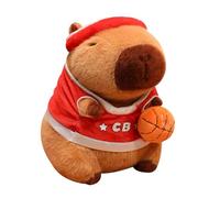 Capybara Plush Toy - Soft Cute Stuffed Toy | Capybara Plush, Basketball Themed Character, Adorable Animal Doll For Kids Boys Girls Cars Tables Home School Offices Cafes Bookstores Sofas Bookshelves