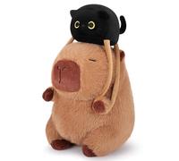 Capybara Plush Toy Stuffed Capybara Toy with Tiny Bag, Cuddly Toys Stuffed Animal Plush Pillow Simulation Animals Plushies Soft Animal Plushie Hugging Pillow Fluffy Cushion Doll Present Decor