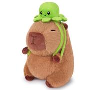 Capybara Plush Toy Stuffed Capybara Toy with Tiny Bag, Cuddly Toys Stuffed Animal Plush Pillow Simulation Animals Plushies Soft Animal Plushie Hugging Pillow Fluffy Cushion Doll Present Decor