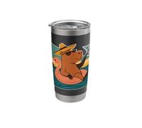 Capybara Pool Relax Illustration Stainless Steel Insulated Tumbler