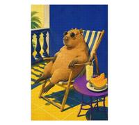 Capybara Poolside Jigsaw Puzzle 1000 Pieces in Wood, Family Game