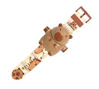 Capybara Projection Watch - 24 Patterns Digital LED Projector Watch with Adjustable Strap | Cartoon Animal Joint Guard for Children Aged 3 to 8 Years, Preschool Gift, Children's Birthday Toy