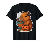 Capybara Pumpkin Spice Latte with Jack o Lantern T-Shirt
