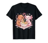 Capybara Ramen and Axolotl Boba Cute Kawaii T-Shirt