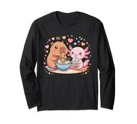 Capybara Ramen Axolotl Boba Kawaii Kids Cute Long Sleeve T-Shirt
