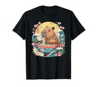 Capybara Ramen Bowl Cute Japanese Noodles T-Shirt
