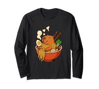 Capybara Ramen Bowl Cute Noodle Soup Animal Foodie Women Men Long Sleeve T-Shirt