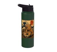 Capybara Ramen Japanese Food Funny Noodles Ramen Capybara Stainless Steel Insulated Water Bottle