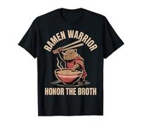 Capybara Ramen Warrior Honor The Broth Samurai Noodle Man T-Shirt