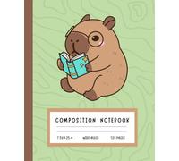 Capybara Reading Composition Notebook for Kids: Perfect for Students, Writers, and Animal Lovers - Ideal for School, Journaling, or Creative Writing | ... Girls, and Teens (120 Pages, 7.5 x 9.25 in)