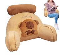 Capybara Reading Pillow - Armed Plush Cushion, Washable Cover Soft Support Rest | Ergonomic Bed Backrest For Sitting Sleeping Lounging Couch Chair Headboard Home Office Adults Kids Nap Birthday Housew