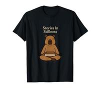 Capybara Reading - Stories in Stillness Reflections T-Shirt
