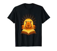Capybara Reading with Glowing Book T-Shirt