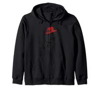 Capybara Red Hat Wildlife Lover Zip Hoodie