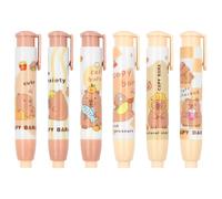 Capybara Retractable Erasers, 6 PCS Cute Rubber, Press Rubber Eraser, Pencil Erasers Cute Erasers for Kids Boys Girls Students Capybara Lovers Office School Supply Stationery