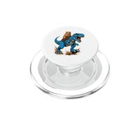 Capybara Riding T Rex Dinosaur Funny Animal Adventure PopSockets PopGrip for MagSafe