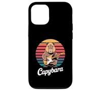 Capybara Rock Music Retro Sunset Electric Guitar Case for iPhone 12/12 Pro