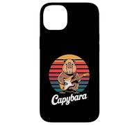 Capybara Rock Music Retro Sunset Electric Guitar Case for iPhone 14 Plus