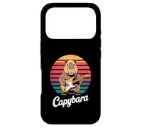 Capybara Rock Music Retro Sunset Electric Guitar Case for iPhone 17 Pro