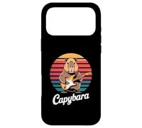 Capybara Rock Music Retro Sunset Electric Guitar Case for iPhone 17 Pro Max